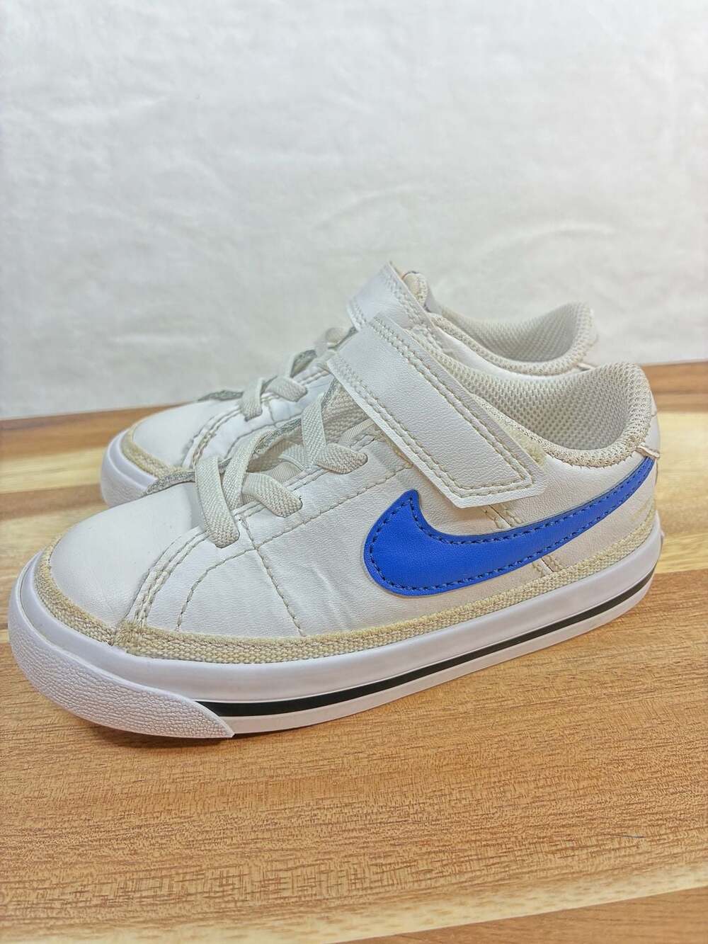 Nike Court Legacy Size 8C Toddler White Blue Sneakers